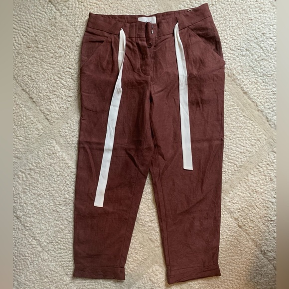 WILFRED Brown Cropped Dress Pants - Picture 2 of 3